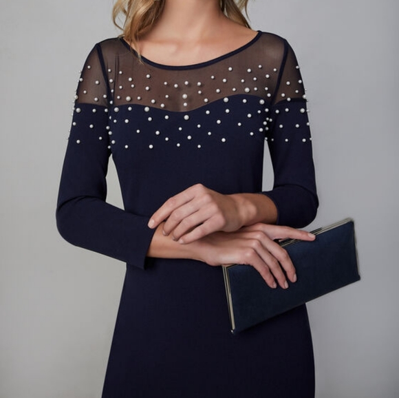 Karl Lagerfeld Pearl Bodice Dress - Picture 1 of 5